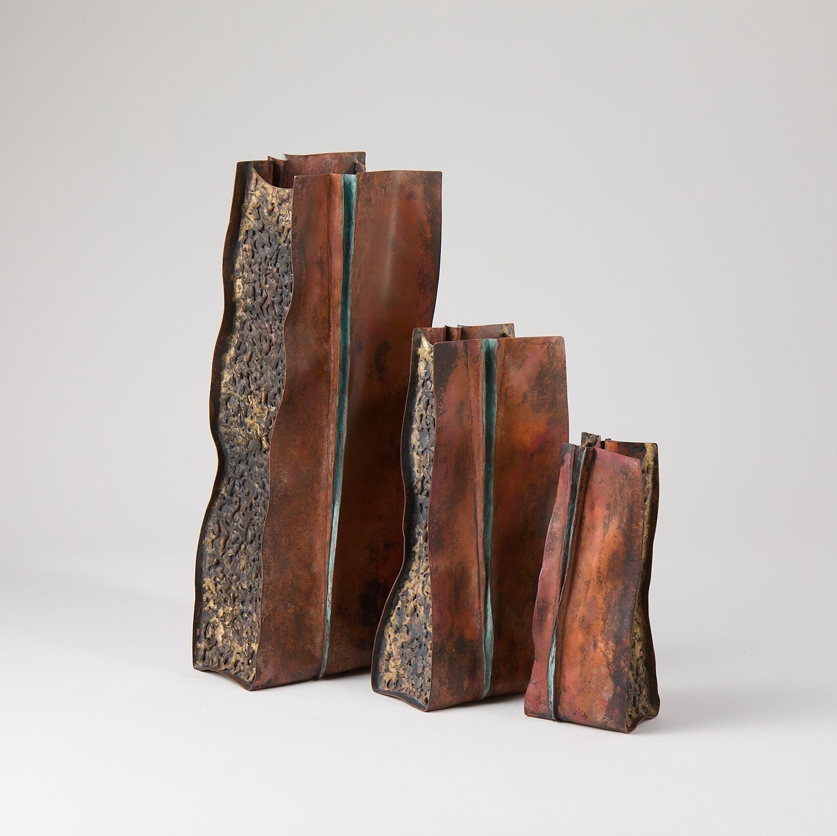 Plunkett Fold Copper Vase
