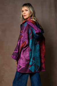 Kantha Hoodie Poncho