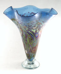 Aquamarine Monet Trumpet Vase