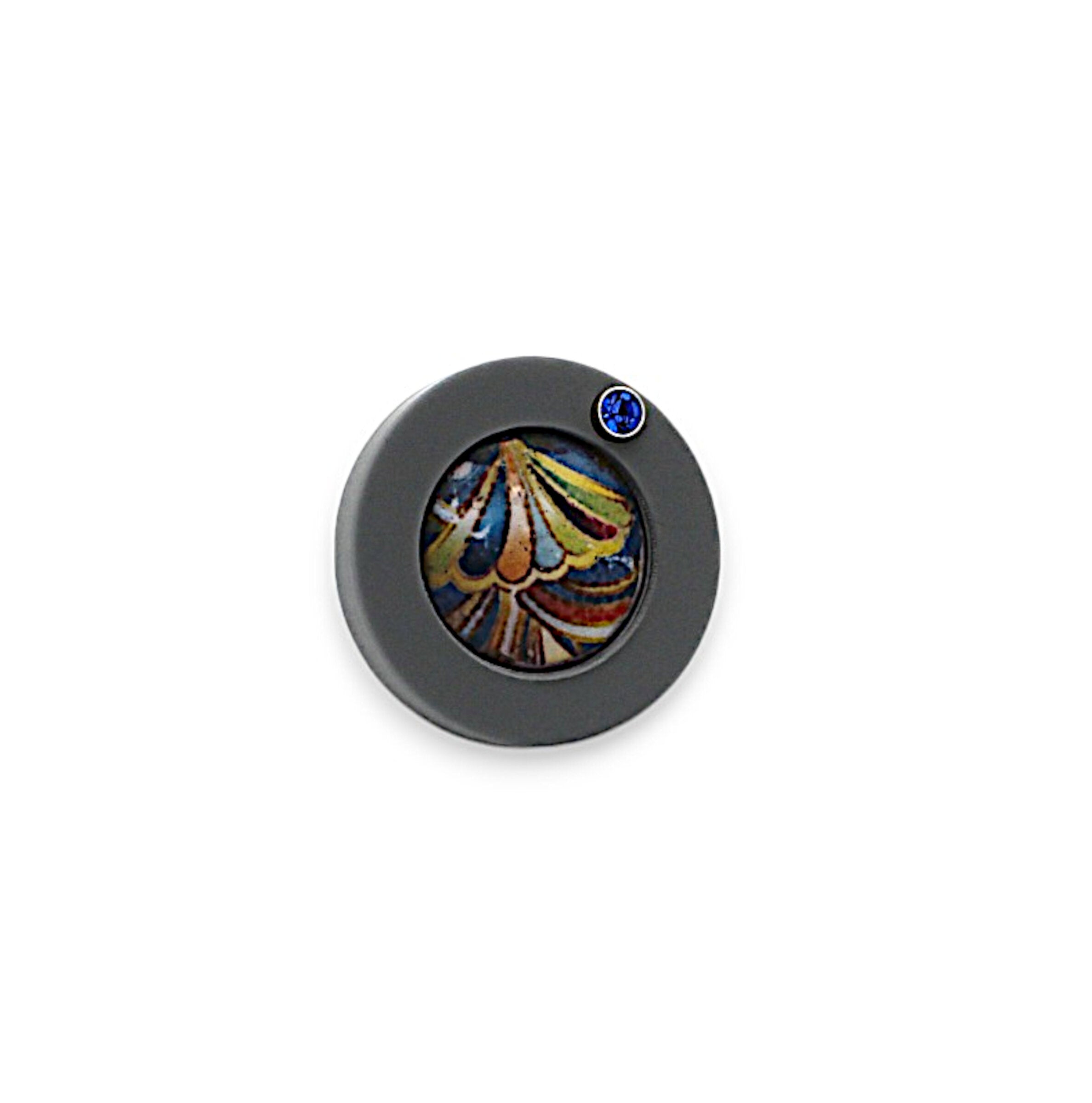 Dark Blue Topaz Doodle Ring