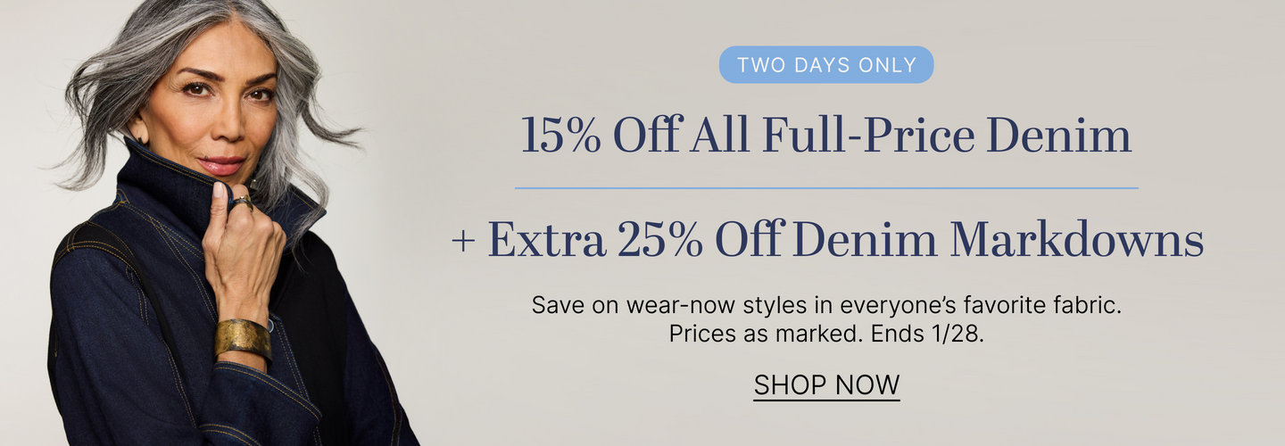 15% Off All Full-Price Denim + Extra 25% Off Denim Markdowns