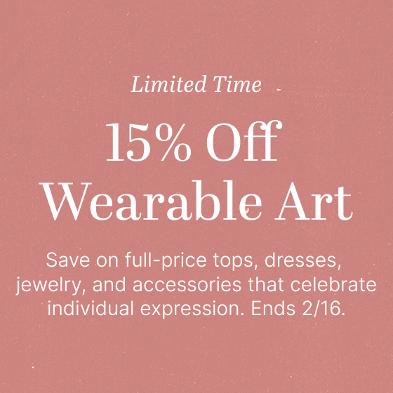 15% Off Wearable Art