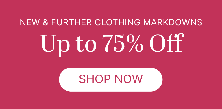 New Clothing Markdowns Up to 75% Off