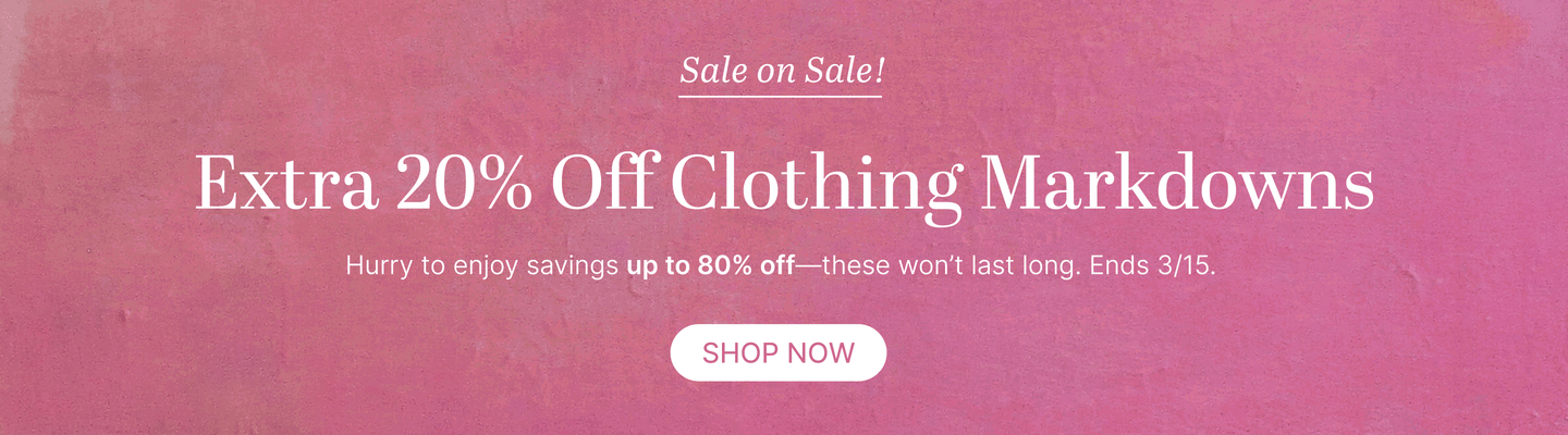 Extra 20% Off Clothing Markdowns