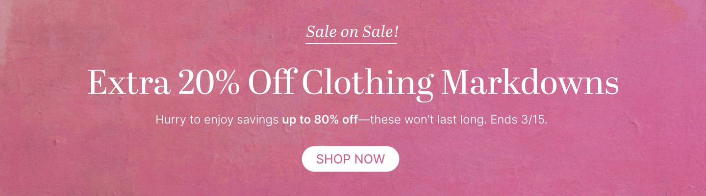 Extra 20% Off Clothing Markdowns