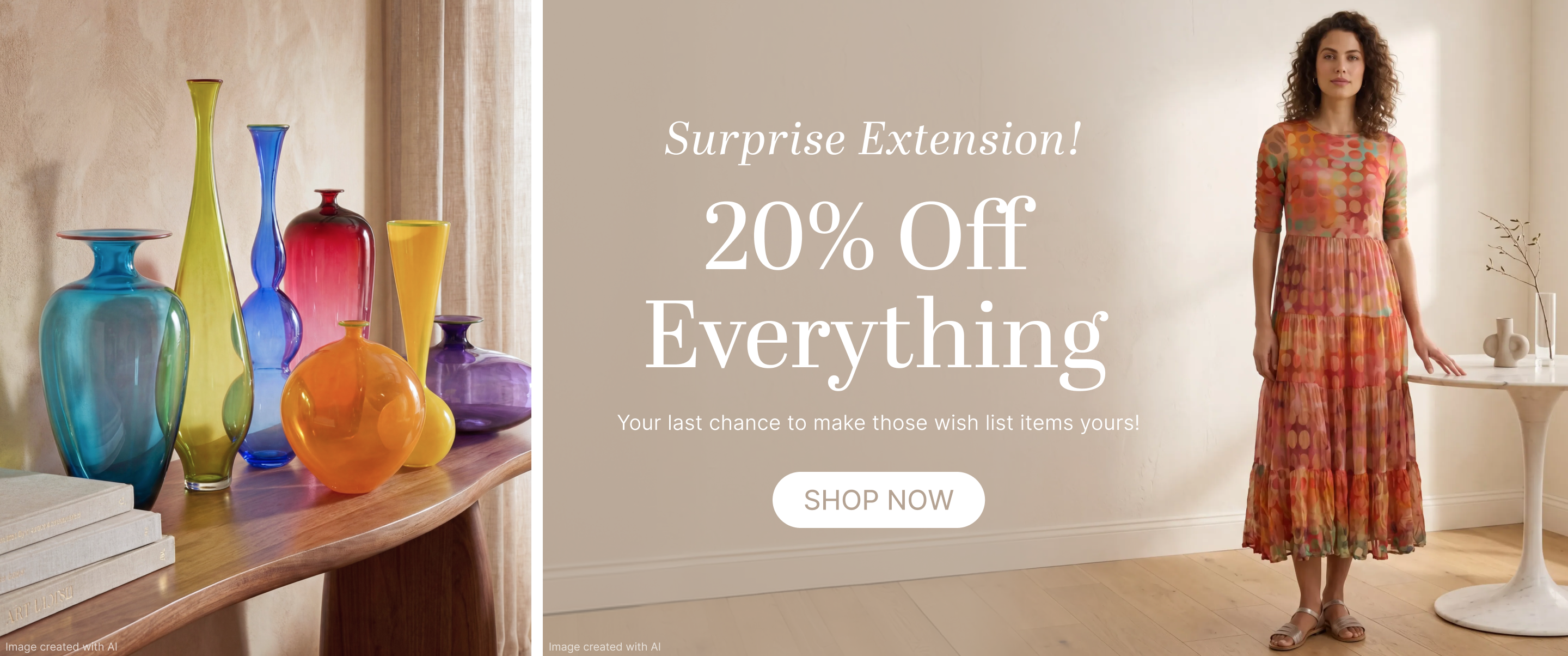 Surprise Extension! 20% Off Everything