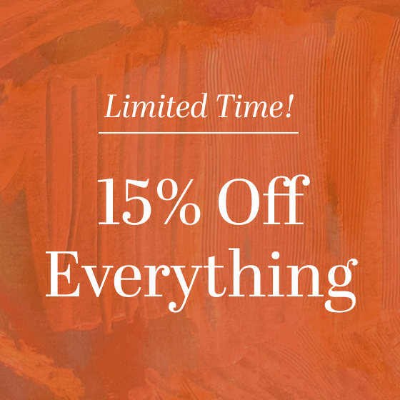 Limited Time! 15% Off Everything