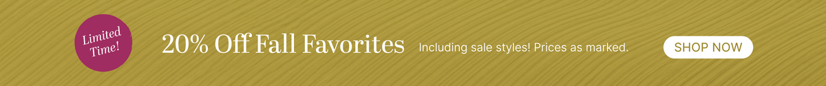 20% off fall favorites