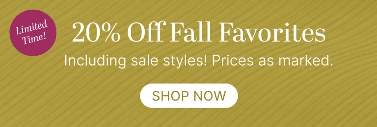 20% off fall favorites