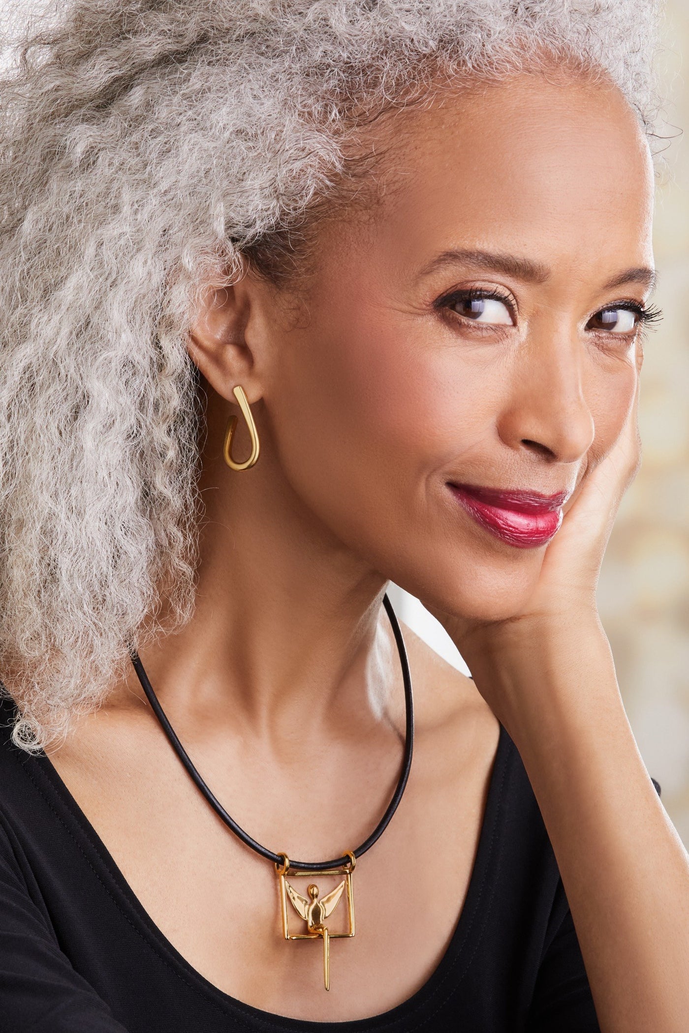 Gold-Plated, shown with You Earrings by Mia Hebib