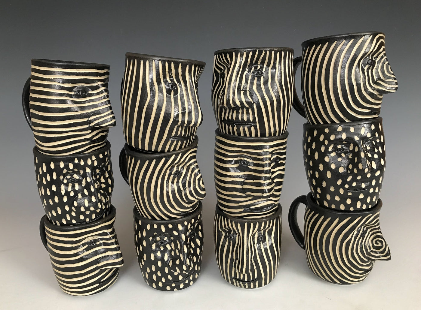 Horizontal Lines Face Mug