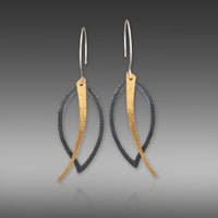 Hollow Leaf Keum-boo Earrings