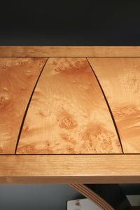 Bridge Table with maple burl top