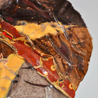Rectangular Platter with Gold and Terracotta