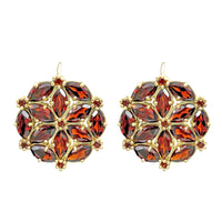 Shanu Zellige Garnet Earrings