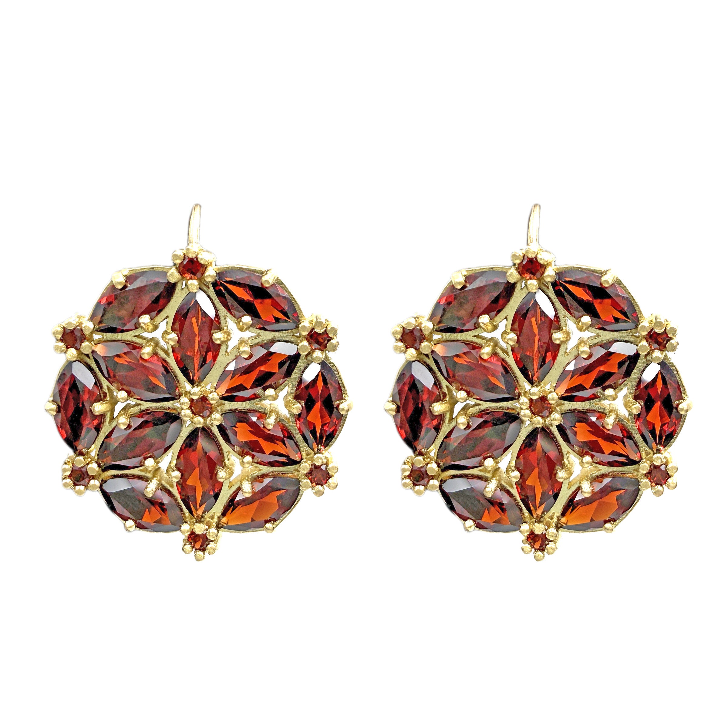 Shanu Zellige Garnet Earrings