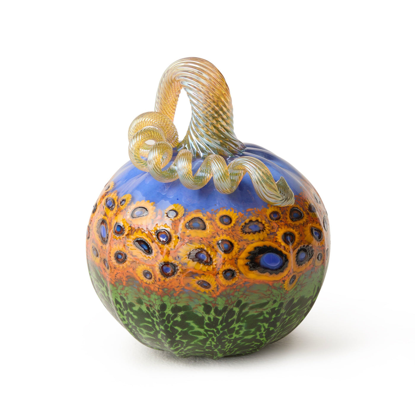 Delft Blue Floral Pumpkin
