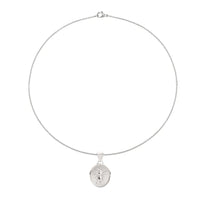 14k White Gold on stainless steel chain (cad image) 