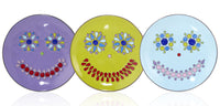 Trio of Enamel Smiley Plates