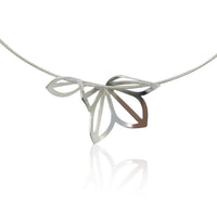Anise Fold Bright Silver Necklace