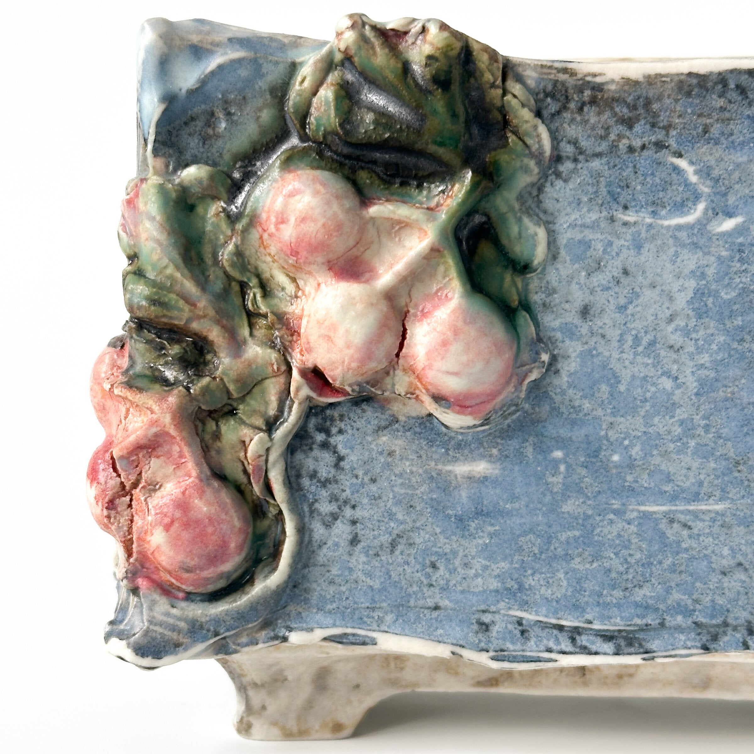 Cherries in Blue Box Vase