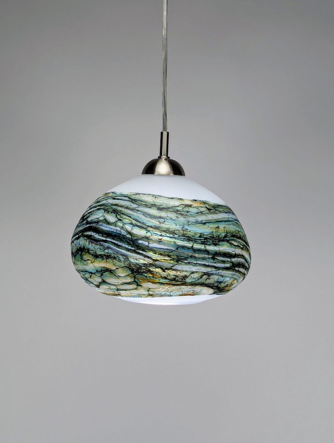 Alabaster Pendant Light in Green