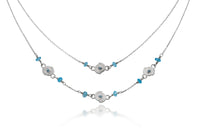 Single Galaxy Necklace on top, triple galaxy necklace on bottom