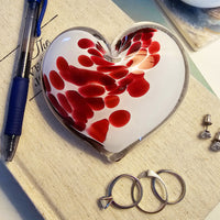 Forget-Me-Not Heart Paperweight