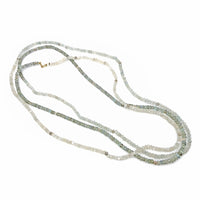Long Strand Beaded Necklace with 14k Clasp