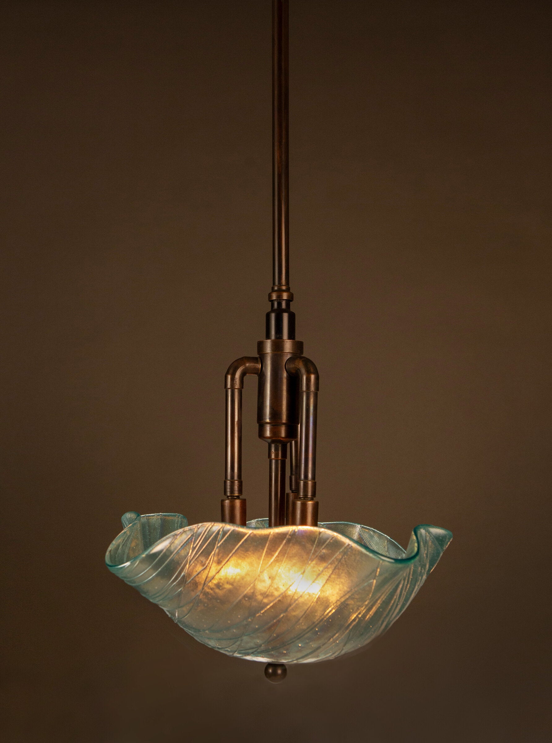 Aqua Marine Bowl Pendant