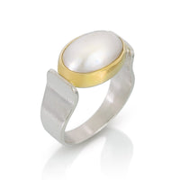 Mabe Pearl Stirrup Ring