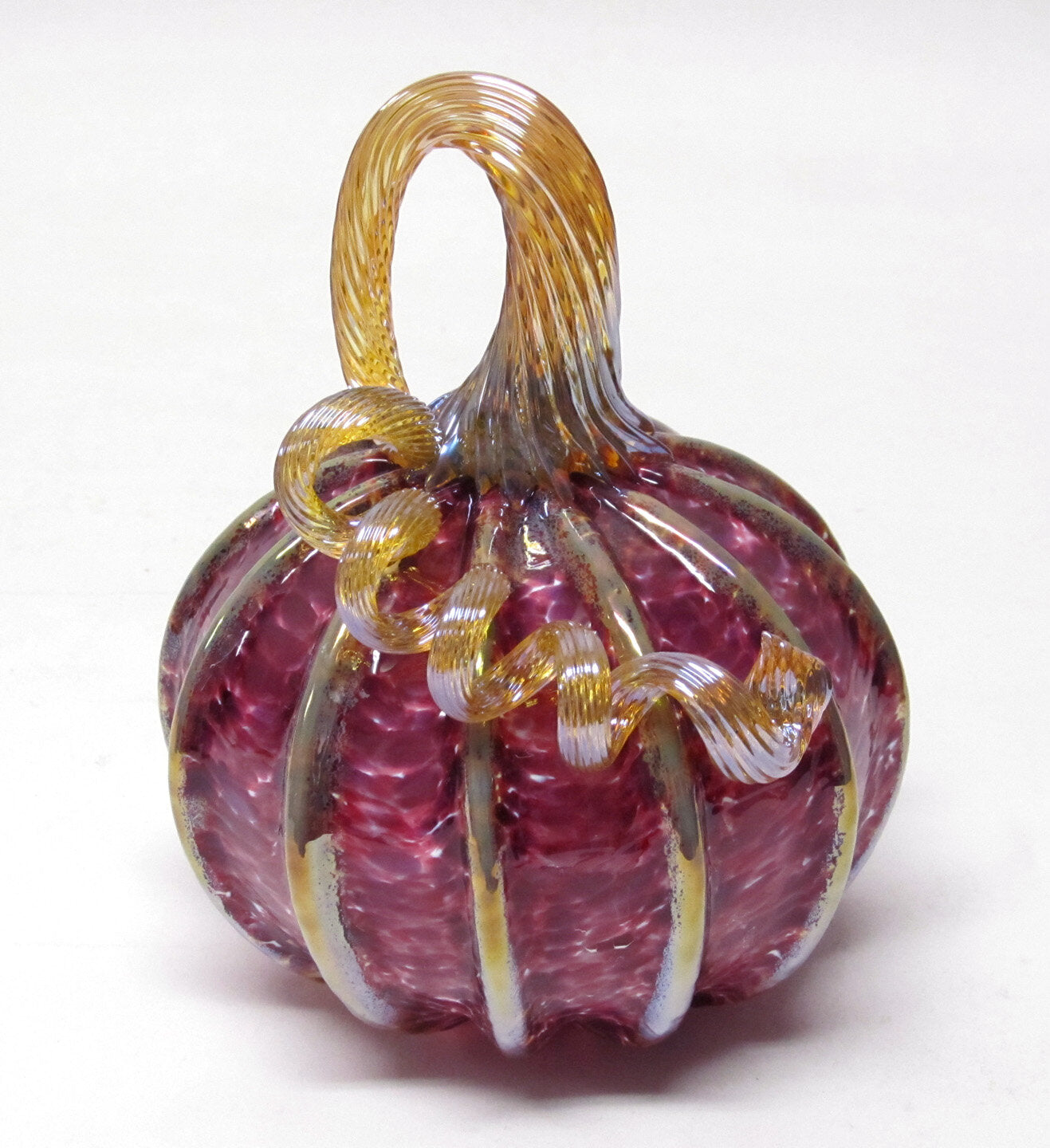 Purple with Gold Stripes Pumpkin