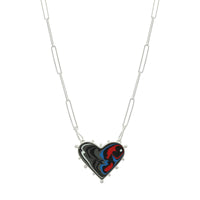 Fordite Heart Necklace