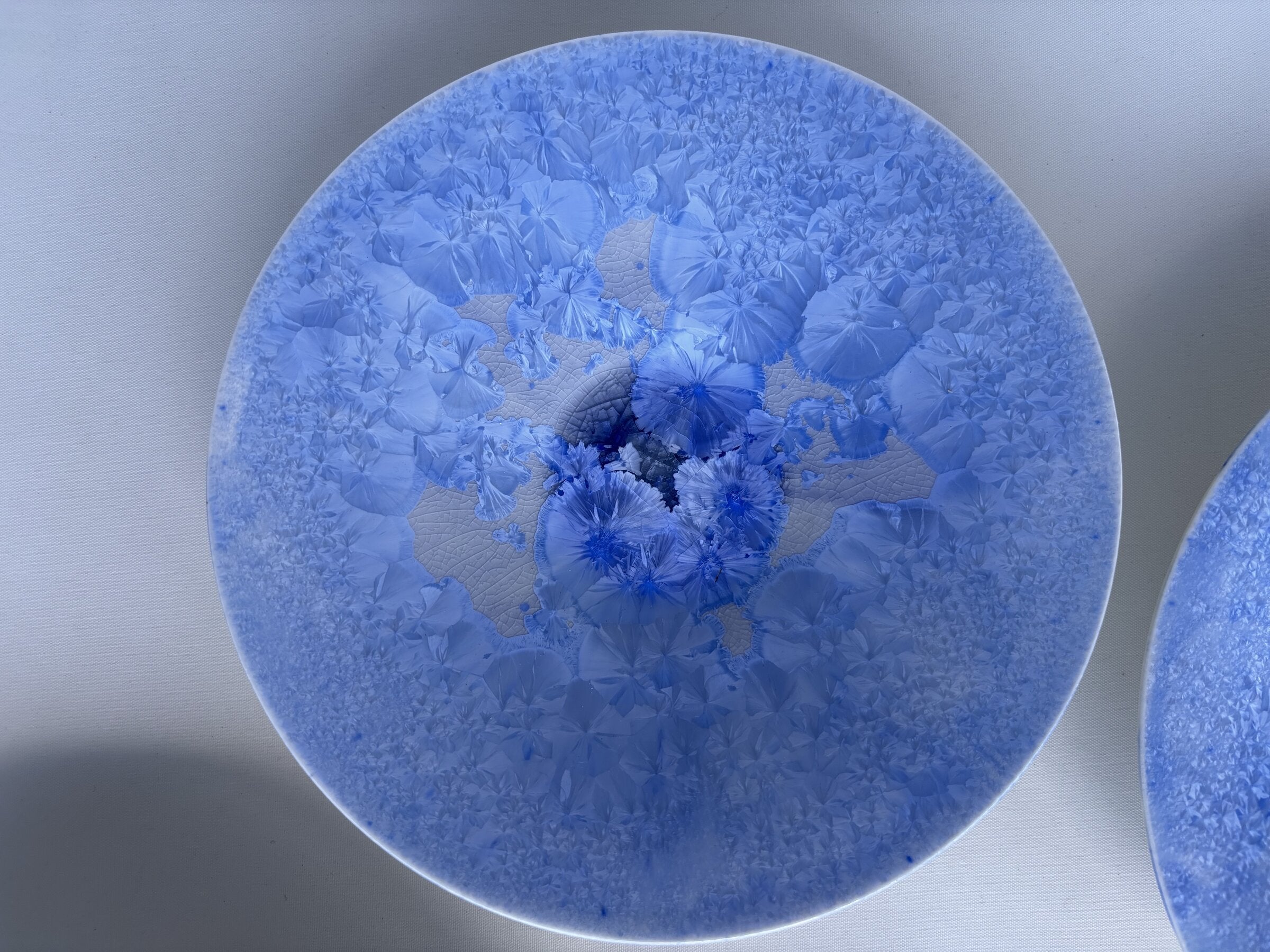 Blue Crystalline Wall Bowls