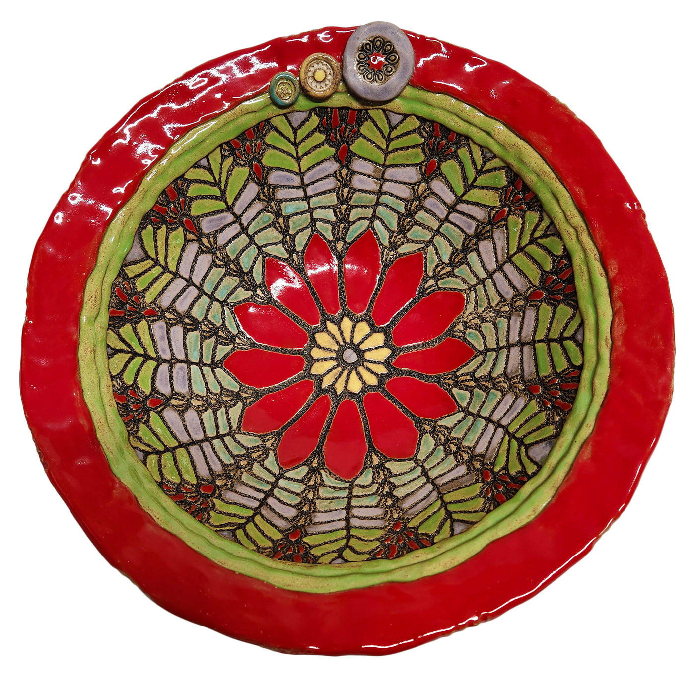 Daisy Bowl in Red