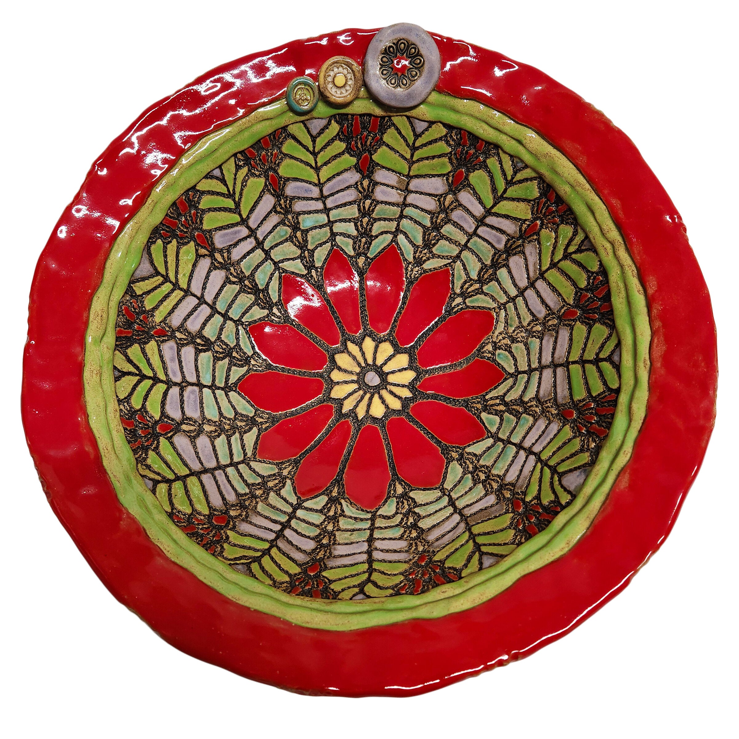 Daisy Bowl in Red
