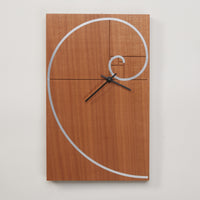 Fibonacci Spiral Clock in makore