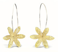 Textured Bloom Gold Earrings