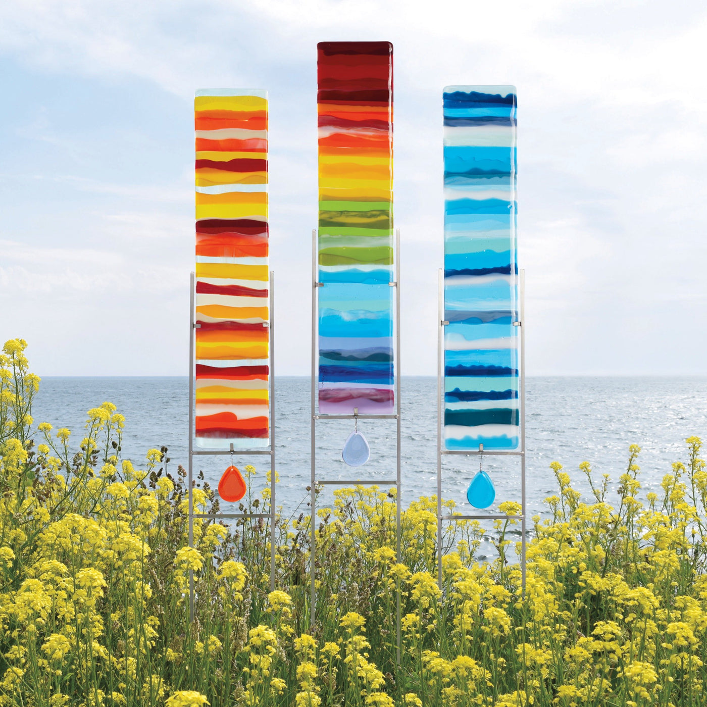 Colorful Stripes Garden Panels