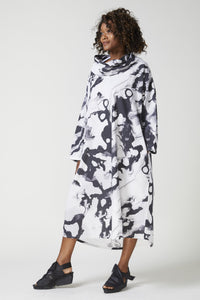 Long Sleeve Cowl Neck Dress
