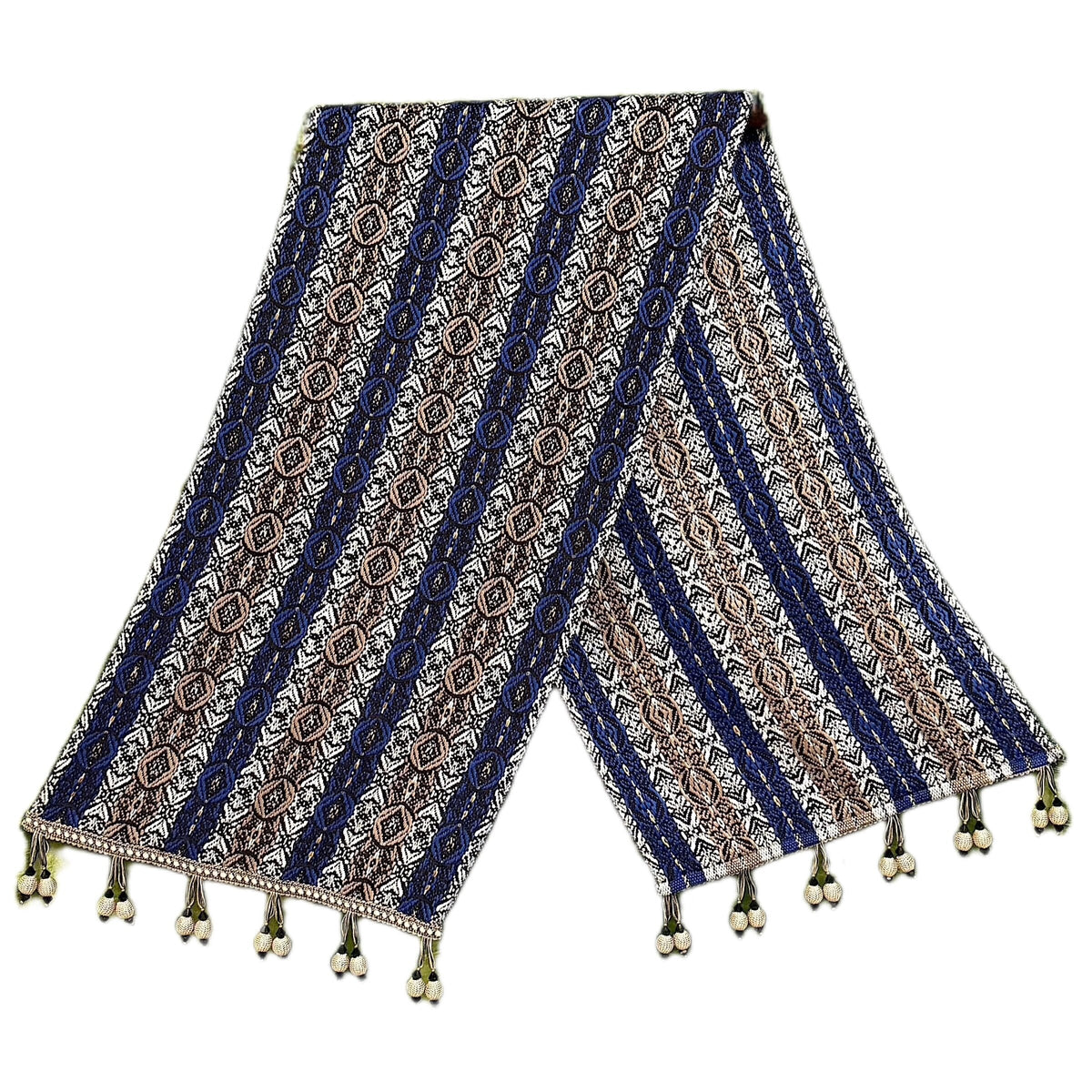 Reversible Handwoven Carob Bamboo Pub Table Runner