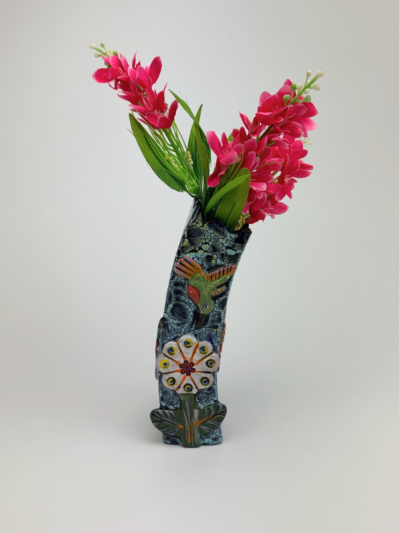 Hummingbird Garden Wall Vase