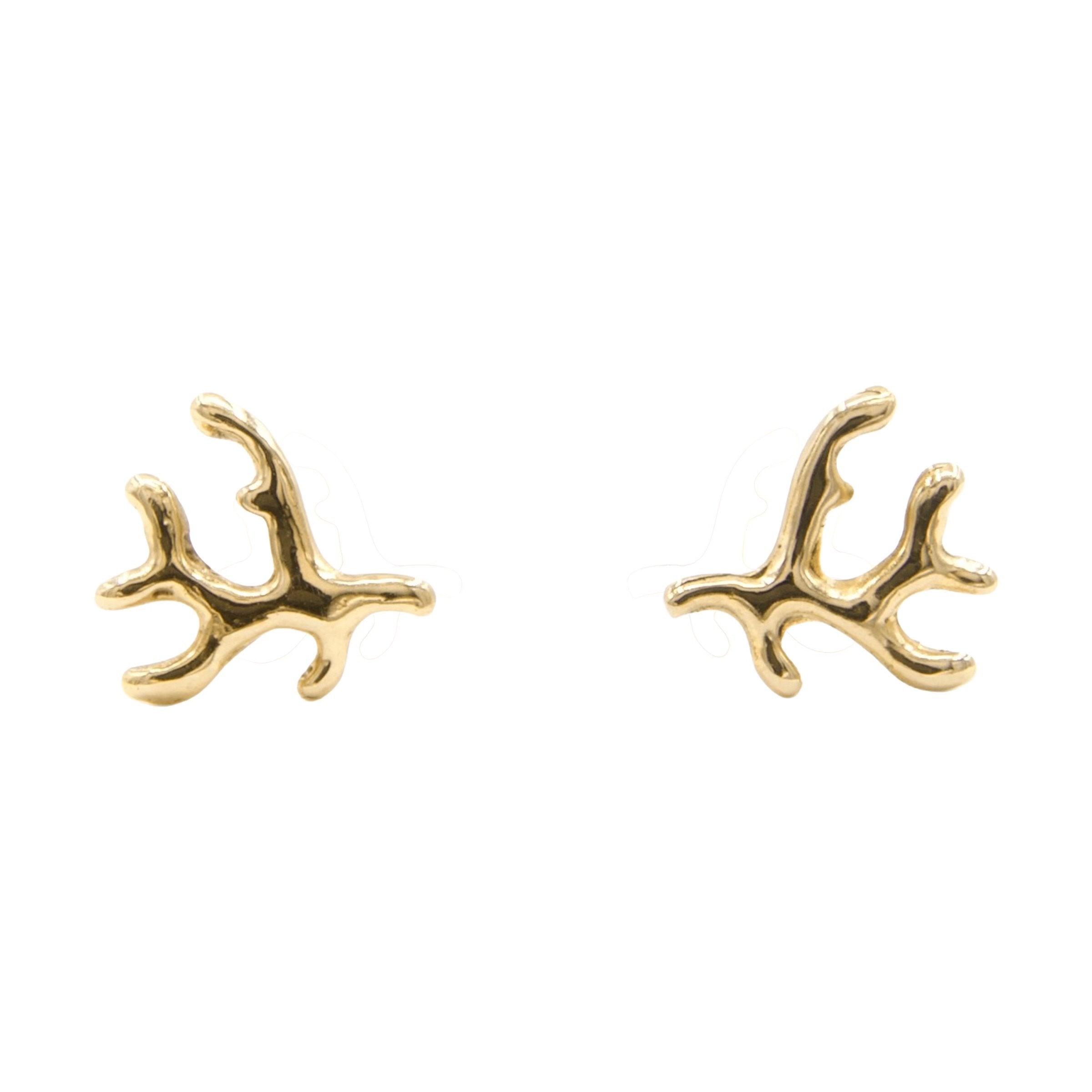 Coral Branch Stud Earrings