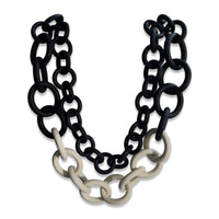 Bicolor Double Strand Necklace