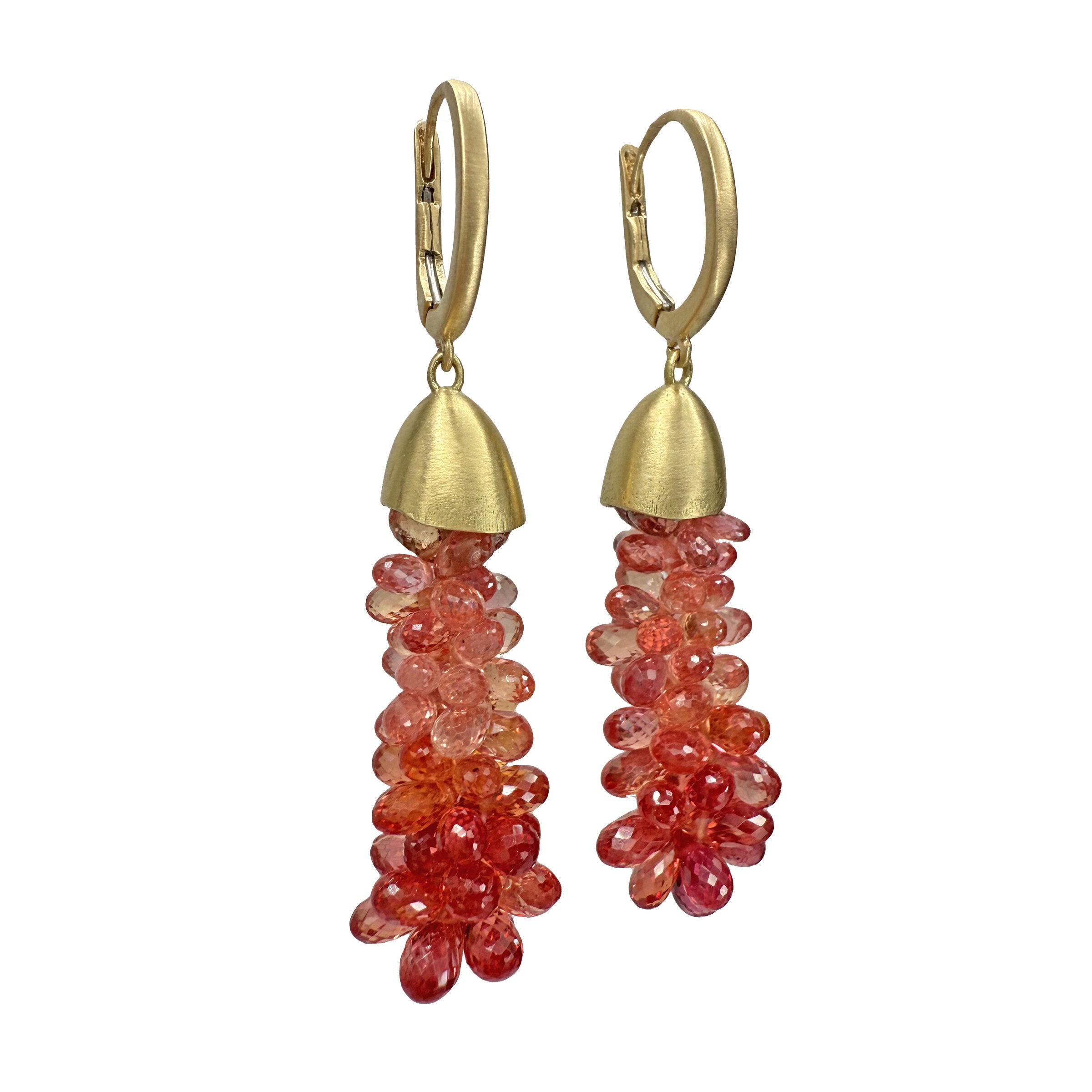 Ruby Briolette Cascade Earrings