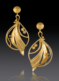 Leaf Diamond Earrings