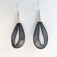 Pearls in Net Earrings