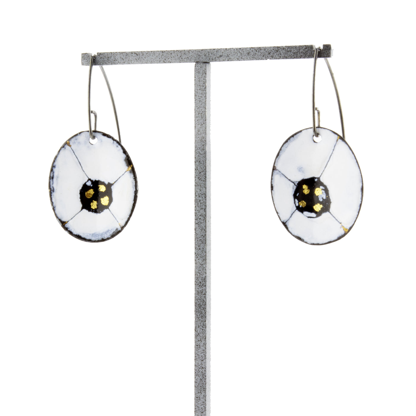 Interstellar Oval Dangle Earrings