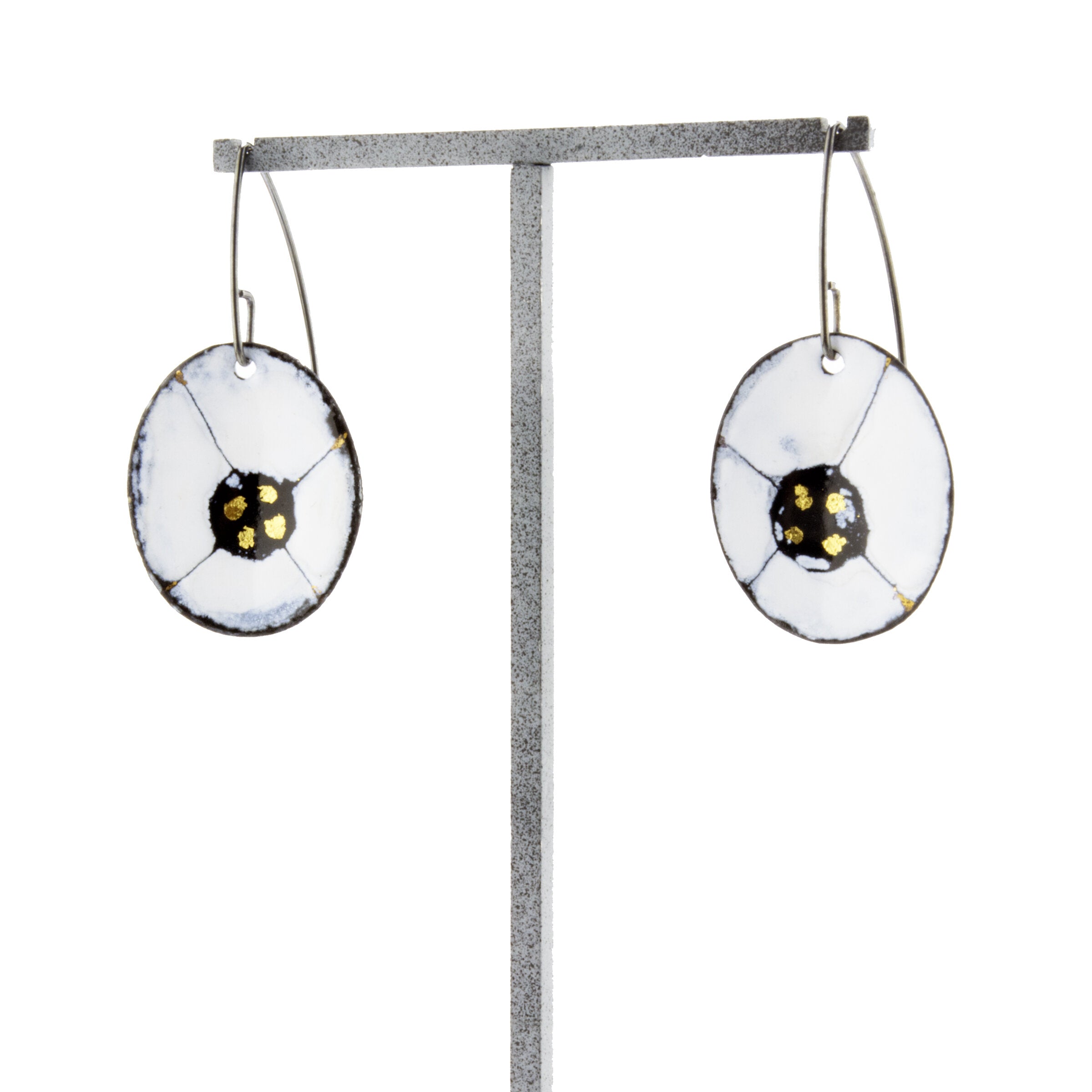 Interstellar Oval Dangle Earrings