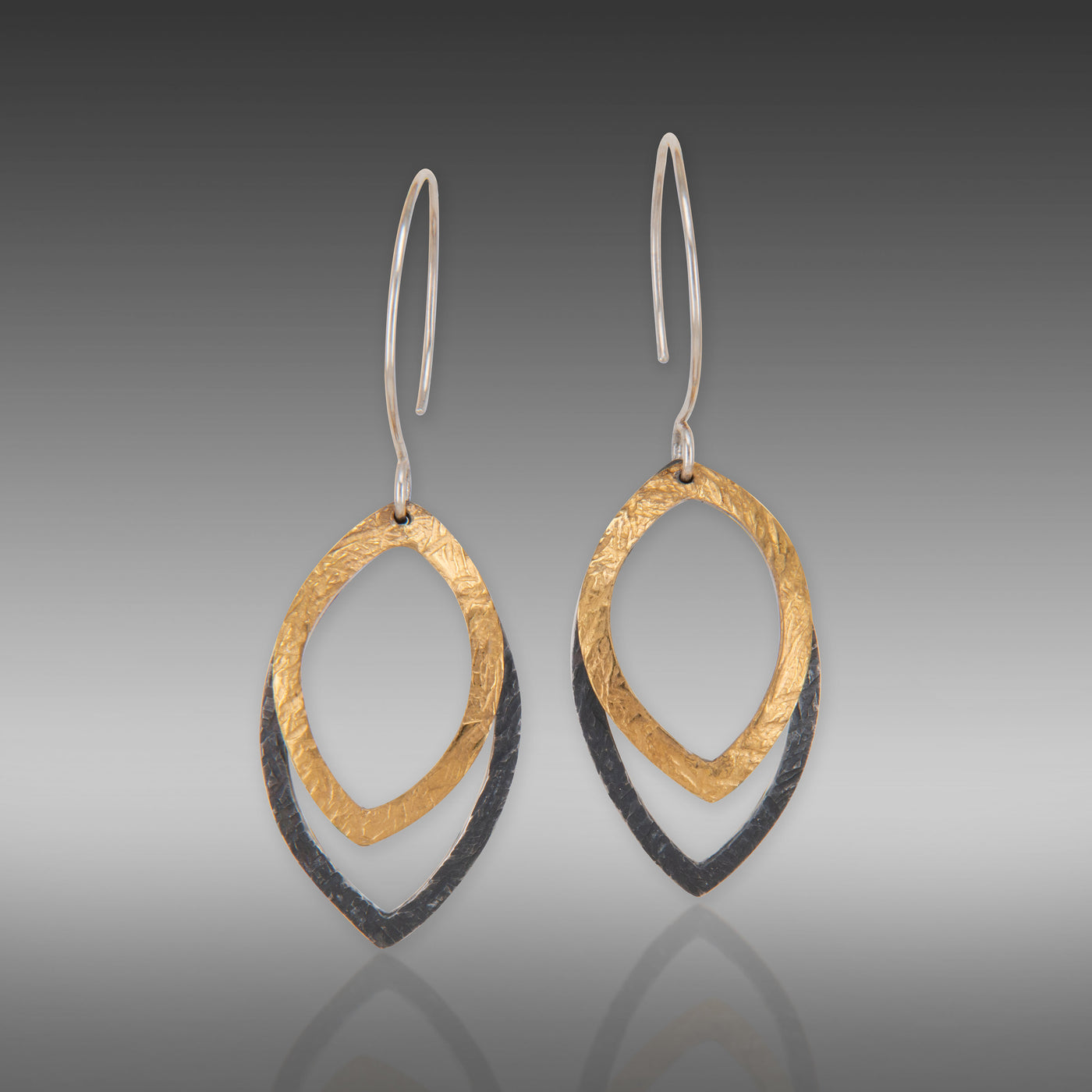 Double Leaf Keum-boo Earrings